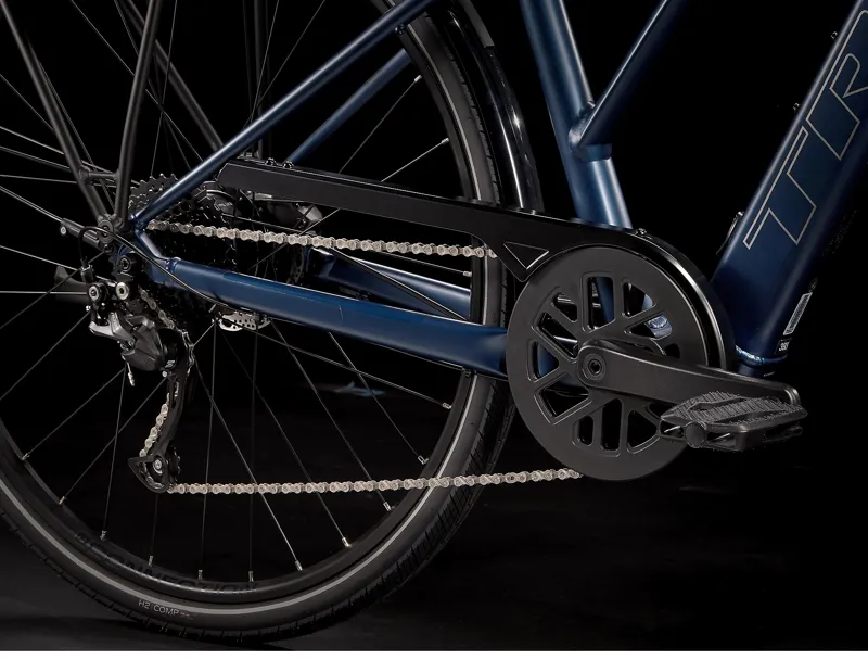 Trek Fx+ 2 Electric Hybrid Bike in Mulsanne Blue-1